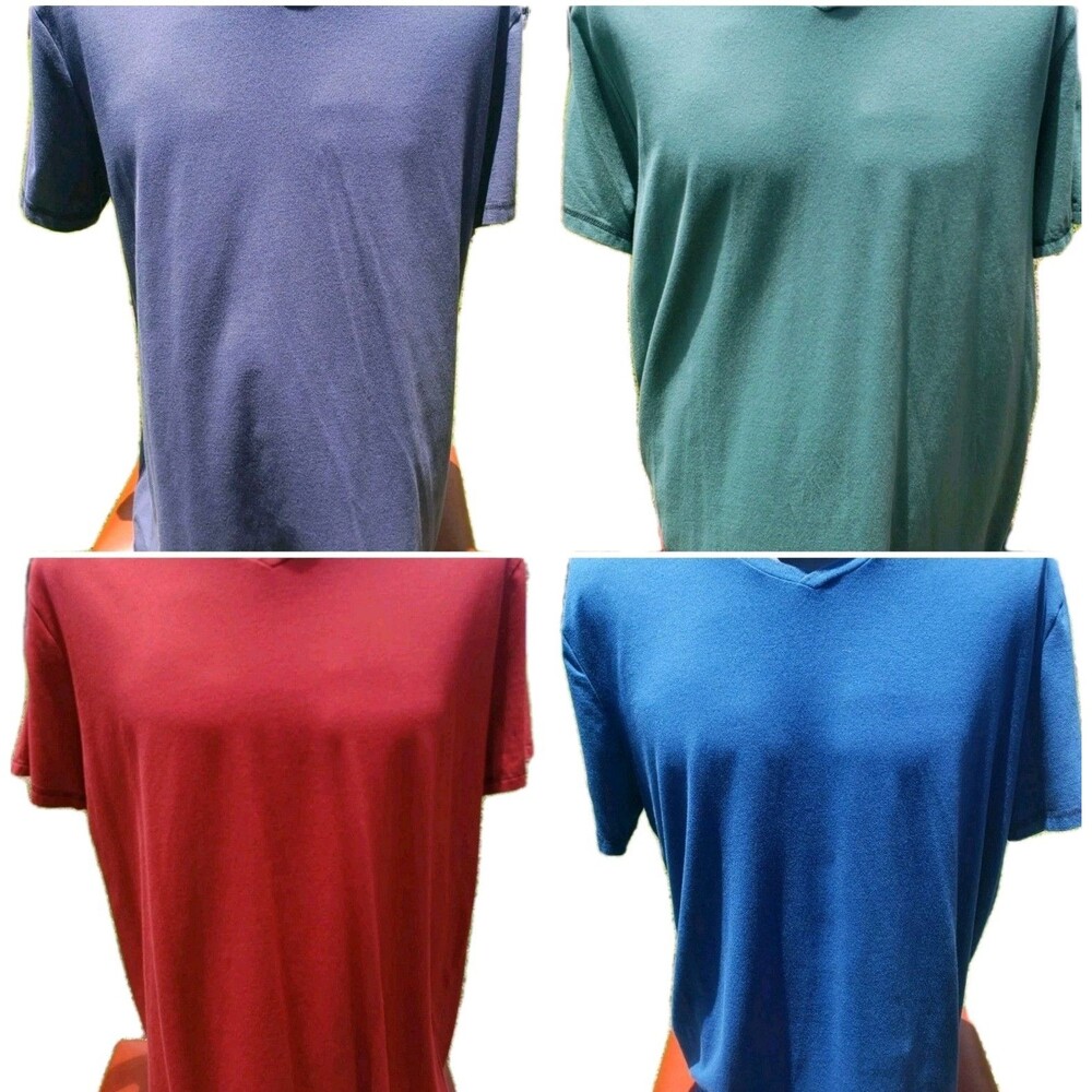 Lot Of 4 Rock & Republic Men’s V Neck T Shirts Sz XL New w/o Tags Blue Red Green